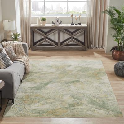 KALATY Rosemont Sage Abstract Wool Area Rug