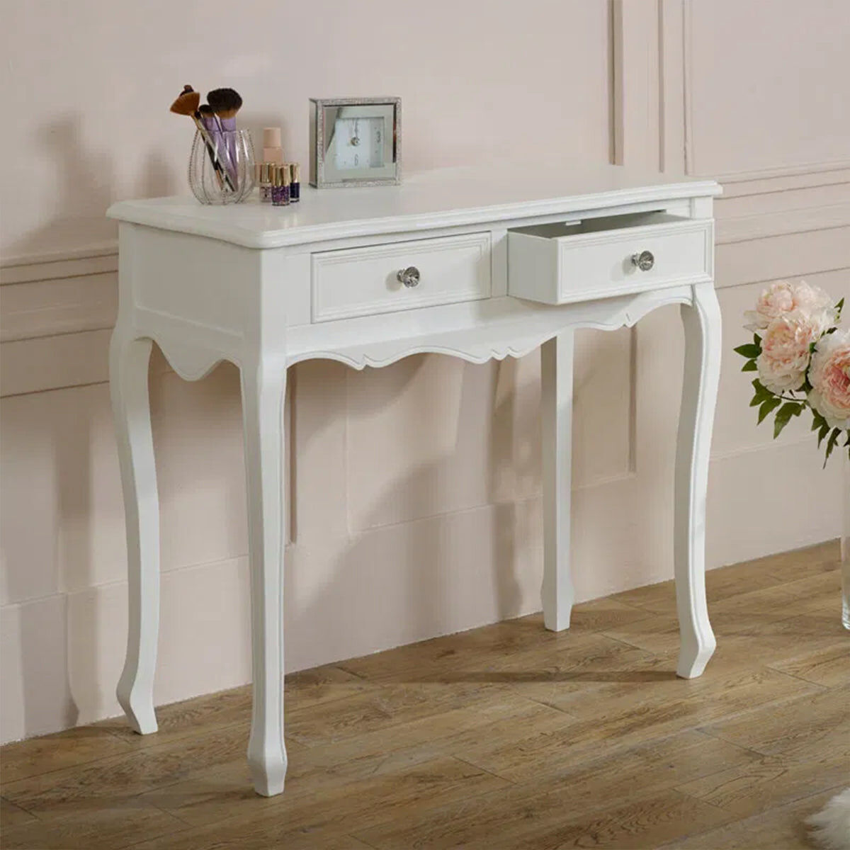 White Dressing Table & Mirror Set - Victoria Range Material: Furniture/Furniture Ranges/Victoria Range