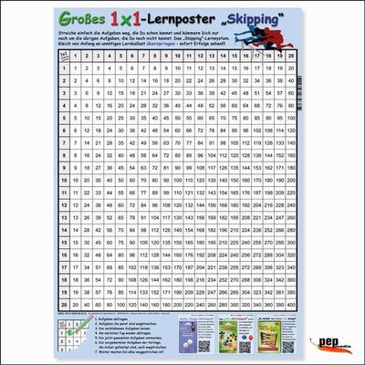 Großes 1x1-Lernposter 'Skipping'; Sonstige von Markus Neumann, Pep media, 978-3-939748-22-9