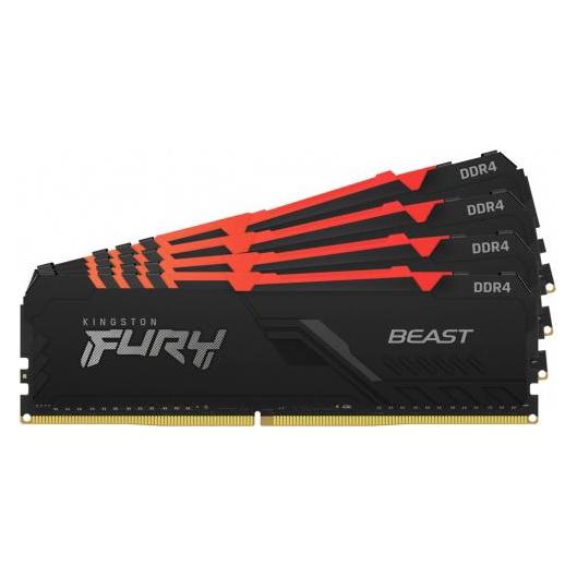 Kingston Fury Beast (4 x 16GB, 3200 MHz, DDR4-RAM, DIMM) (KF432C16BB2AK4/64)