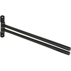Technik Team, Handtuchhalter + Handtuchhaken, Handtuchhalter Bulon zweiarmig schwenkbar, Stahl schwarz matt