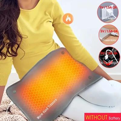 Uplifted Finds Graphene Quick Heating Warming Pad With Adjustable Temperature And USB Power gray (remote)