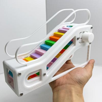 ModernMart STEM Mini Escalator Model Kit For Kids DIY Wooden Science Puzzle Toy rainbow Color