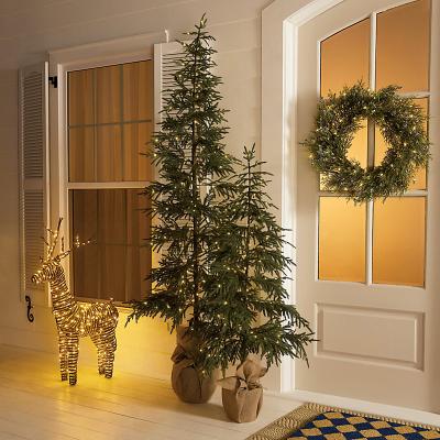 Prelit Pine Tree with Burlap Base - 4.5' - Ballard Designs