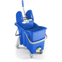 TTS Action Pro 30 Doppelfahreimer 30 Liter blau mit TEC-Presse – Profi-Wischsyst...