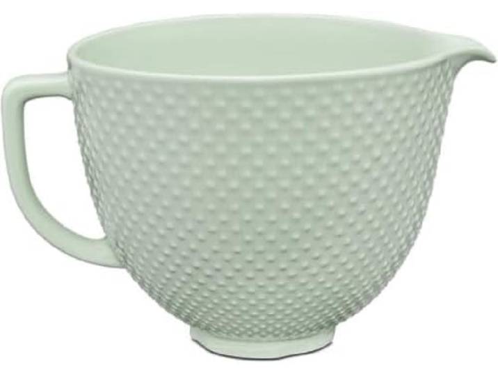 KitchenAid 4.7L Keramik-Rührschüssel, Dew Drop Strukturglasur, Ofen-, Mikrowellen- & Gefriergeeignet, Passend für 4.3L & 4.7L Tilt-Head Küchenmaschinen