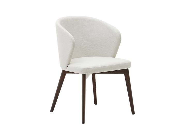 Design Esszimmerstuhl „Darica“ mit Armlehnen Nussbaum / Light Beige Kave Home