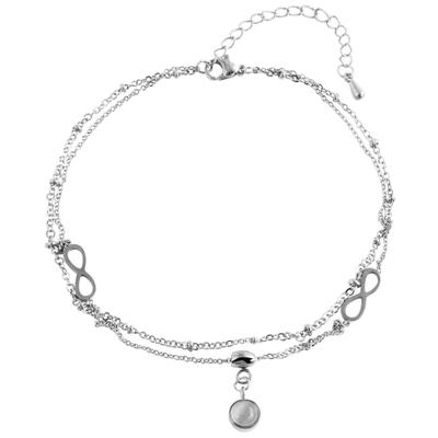 Armband ADELIA´S "Armband – Unendlichkeitszeichen aus Edelstahl 24 cm", silber, Armbänder, Damen, 24cm, Edelstahl, Armband, Perfekt zum Verschenken an besondere Menschen