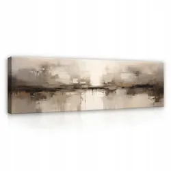 LEINWANDBILD Abstrakt Beige Boho Modern Leinwand Bilder XXL Wandbild 145x45