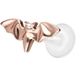 PTFE Labret mit Innengewinde + Titan-Aufsatz FLEDERMAUS