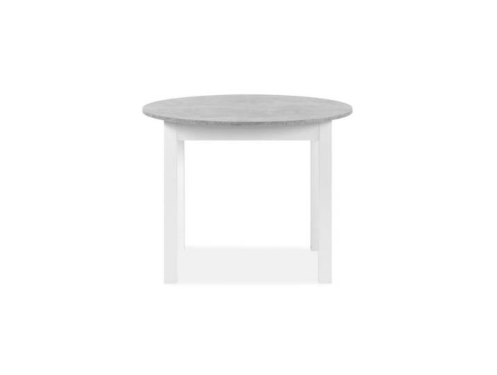 Table ronde extensible 100/140 DORA Imitation béton/blanc