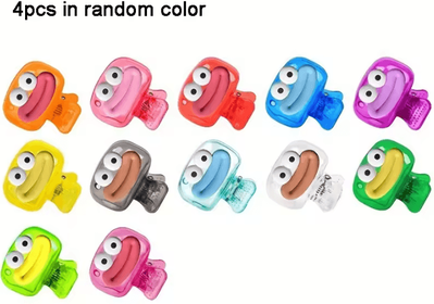 Inspire Curations Portable Clip On Toothbrush Head Covers For Travel 4pcs Random Color