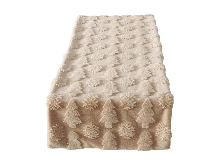 Tischläufer BOLTZE Naina Textil, 140 x 40 cm , natur, B:40cm L:140cm, Polyester, Tischdecken, Tischläufer