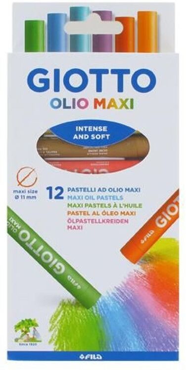 Etui 12 pastels à l'huile Olio Maxi - Giotto