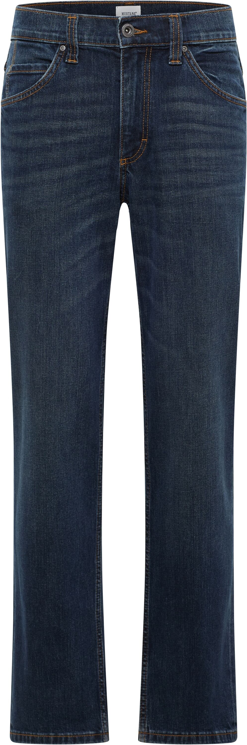 Straight-Jeans MUSTANG "Herren Style Tramper Straight", Herren, Gr. 35, Länge 36, blau (883 dunkelblau), Denim/Jeans, 99% Baumwolle, 1% Elasthan, unifarben, straight fit, Jeans Straight-Jeans 883 dunkelblau 35, Länge 36
