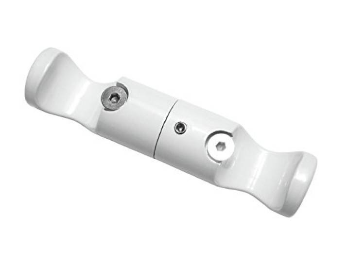 Gardinia 11273 Deckenträger Adapter für Gardinenstangen, Serie Chicago, Durchmesser 20 mm, weiß