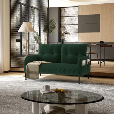 Unbranded 47.24''Tufted Upholstered Corduroy 2-Seater Loveseat