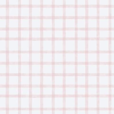 Galerie Wallcoverings Bambino Collection Watercolor Check Plaid Matte Finish Non-woven Wallpaper Roll