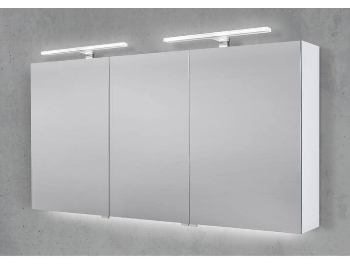 Spiegelschrank 140 cm 2x MULTI LED Acryl Beleuchtung Doppelspiegeltüren