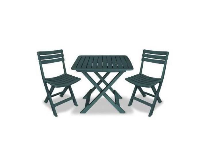Ensemble de bistro - VIDAXL - 3 pcs - Plastique durable - Pliable - Résistant aux intempéries