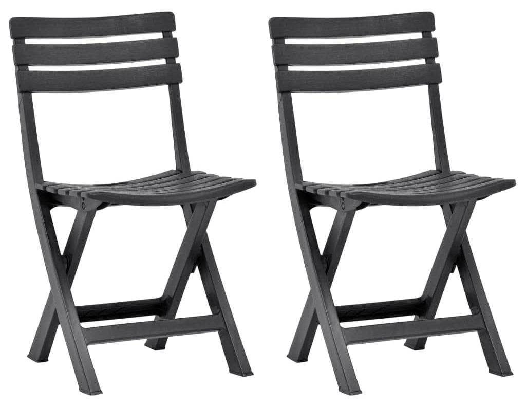 Set van 2 inklapbare weerbestendige tuinstoelen