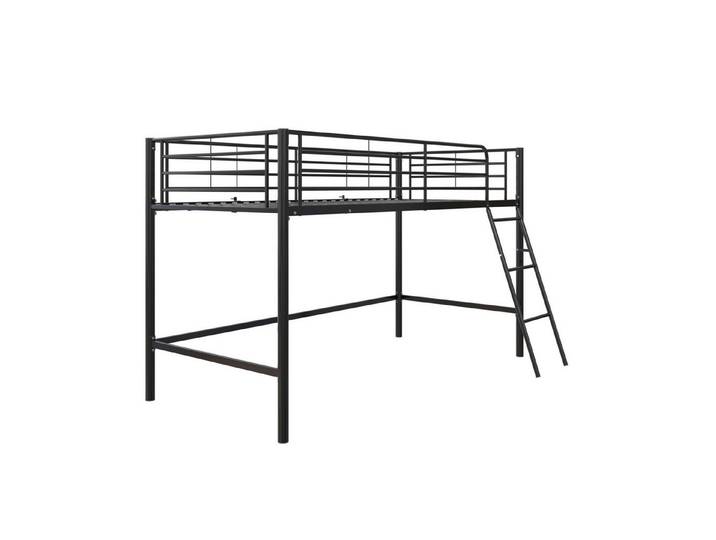 freiraum Hochbett Tore in Schwarz, Metall - 207x129x130cm (BxHxT)