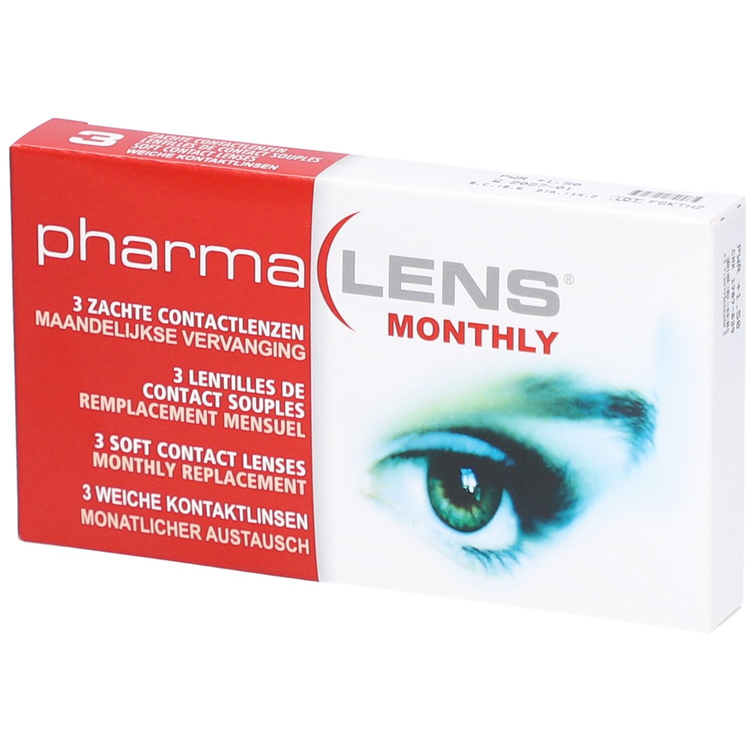 PharmaLens Maandlenzen (Dioptrie +1.50) 3 St Kontaktlinsen