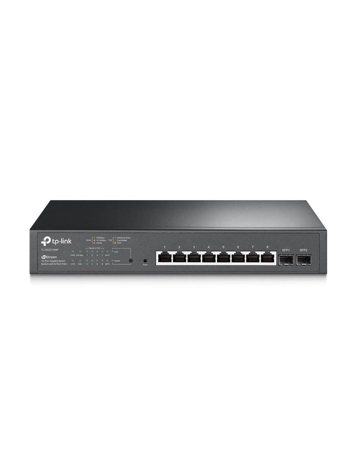 TP-Link TL-SG2210MP JetStream 10-Port Gigabit Smart Switch with 8-Port PoE+ (150W)
