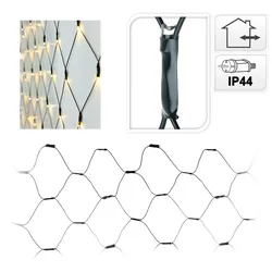 Netzlichterkette - Lichternetz Lichterkette Netz WARMWEISS 3 m - 320 LED - IP44 innen & außen