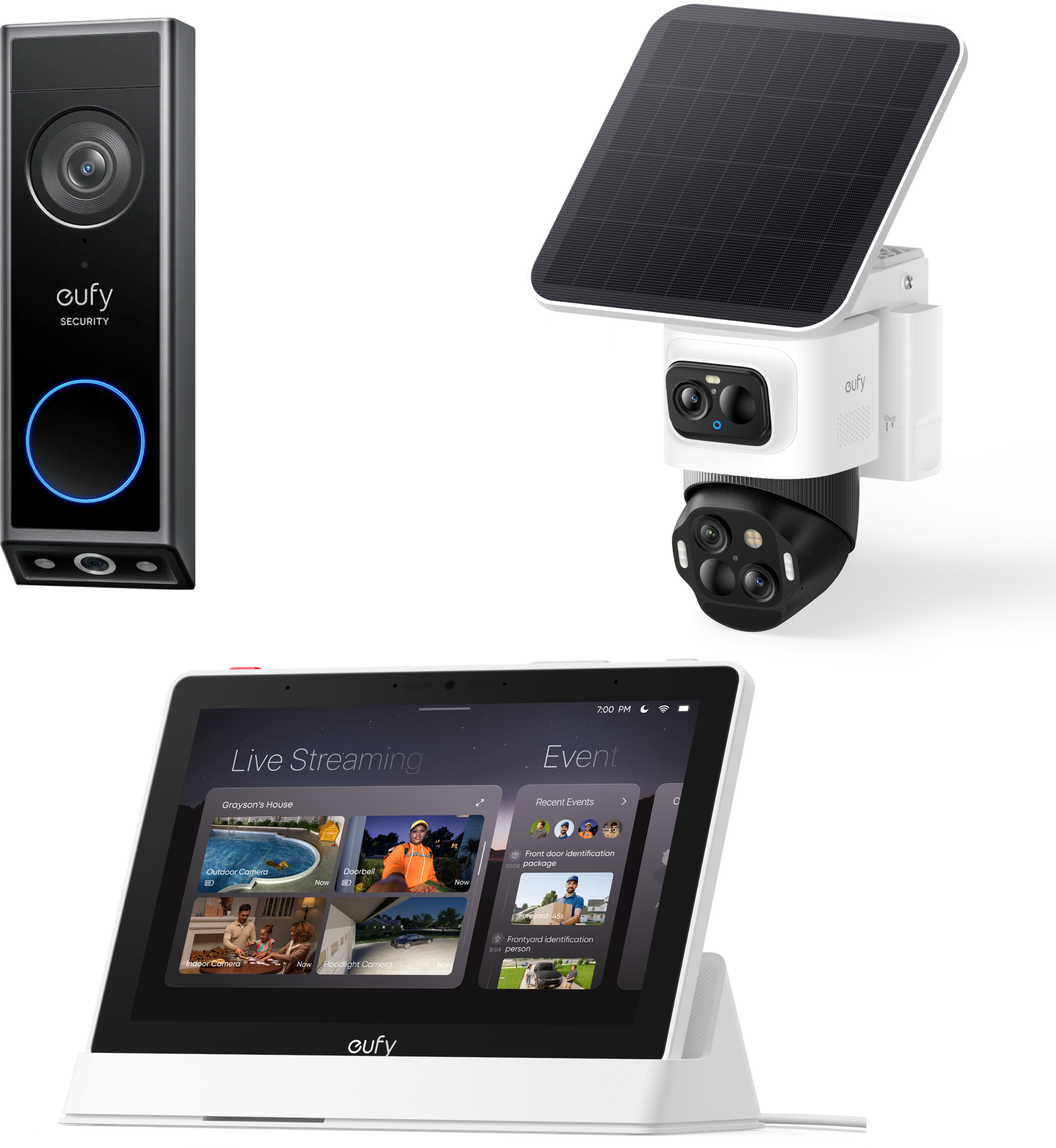 eufyCam S4 und Türklingel mit Kamera E340, Smart Display E10
