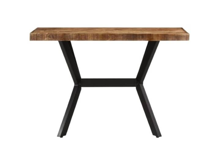 HBBMGYD Esstisch, 110 x 55 x 75 cm, Mangoholz, massiv Robuster Metallrahmen, praktische Oberseite, industrieller Charme, Einzelstück, natürliche Maserung