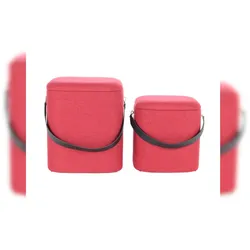 Kayoom Hocker Arabella 225 2-er Set Rot / Schwarz