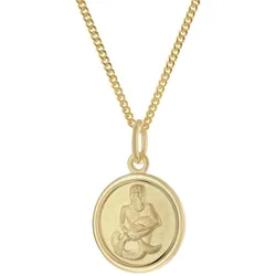 trendor 28468-02 Kinder Sternzeichen Wassermann Gold 333 mit vergoldeter Kette, 40 cm