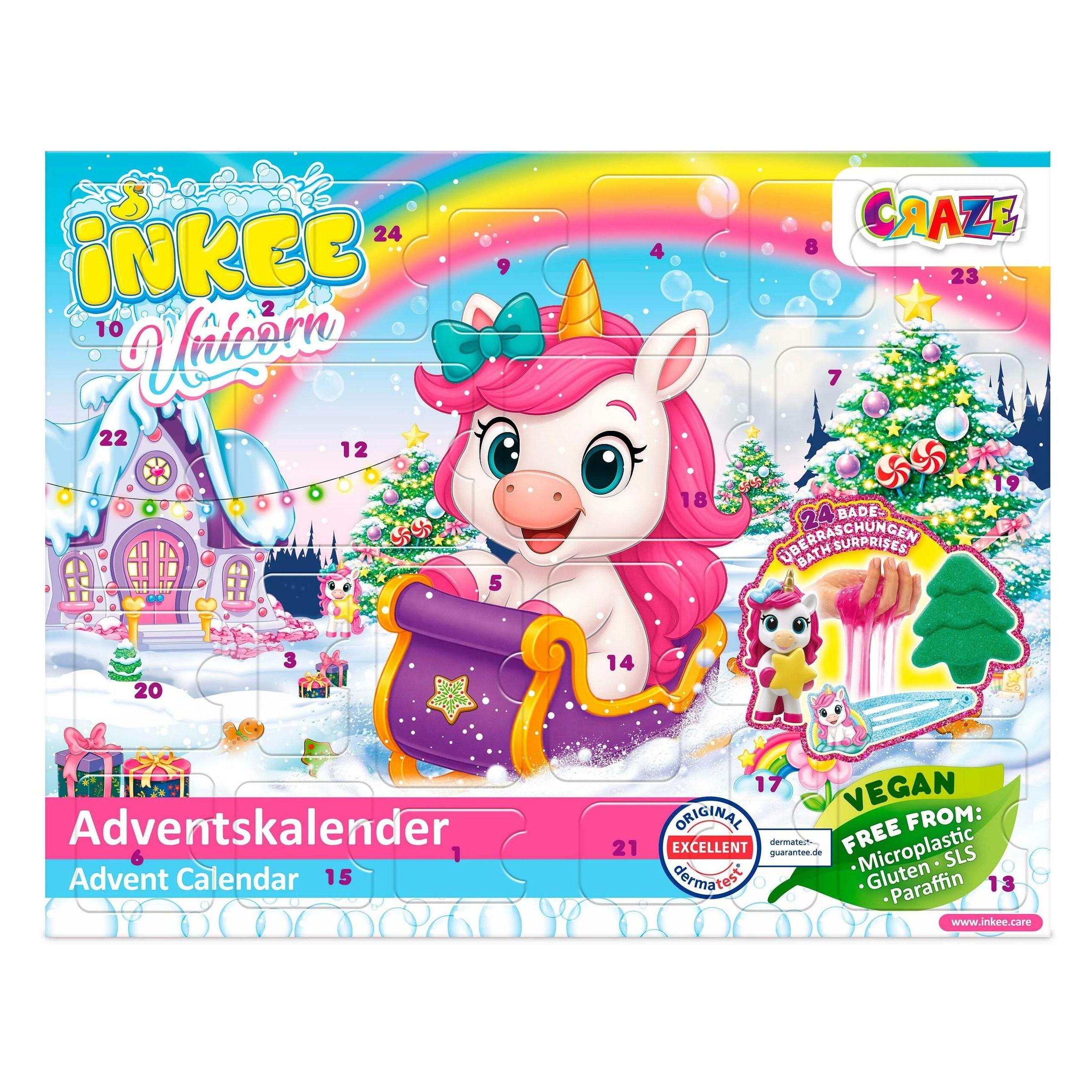 Craze Adventskalender Inkee Unicorn World (24 Türchen) (89156)