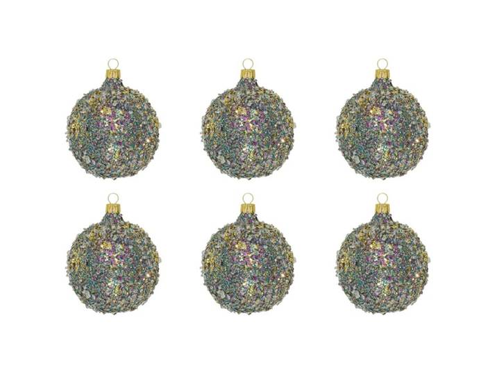 Weihnachtskugel 6er-Set Sharon - Farbe: lila - Material: Glas - 949
