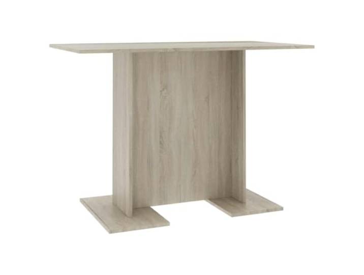 HBBMGYD Esstisch Sonoma-Eiche, 110 x 60 x 75 cm, Spanplatte Breite Platte, rechteckig, minimalistischer Stil, feuchtes Tuch, einfache Reinigung, Familienessen