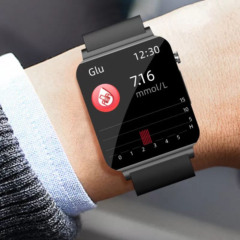 INF Smartwatch mit EKG, Puls, Blutsauerstoff, Schlafmonitor Schwarz