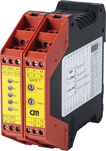 CM Manufactory Sicherheitsrelais SAFE TN Betriebsspannung: 24V DC/AC 2 Schließer, 1 Öffner 1St.