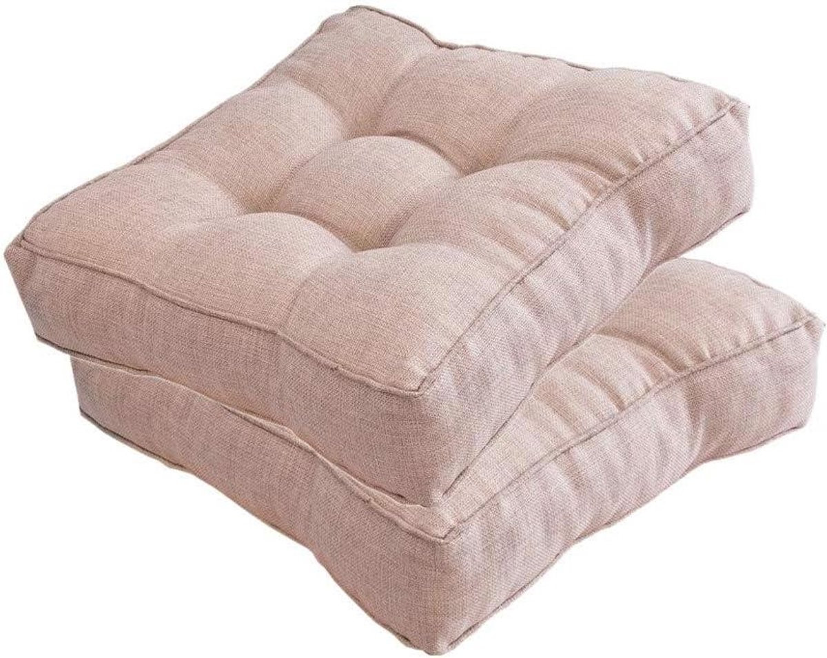 Set stoelkussens van ademend linnen voor extra comfort