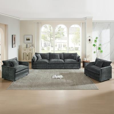 ZWYO HOSIMU Cloud Chenille Upholstered Modular Sectional Sofa with DIY Combination Design