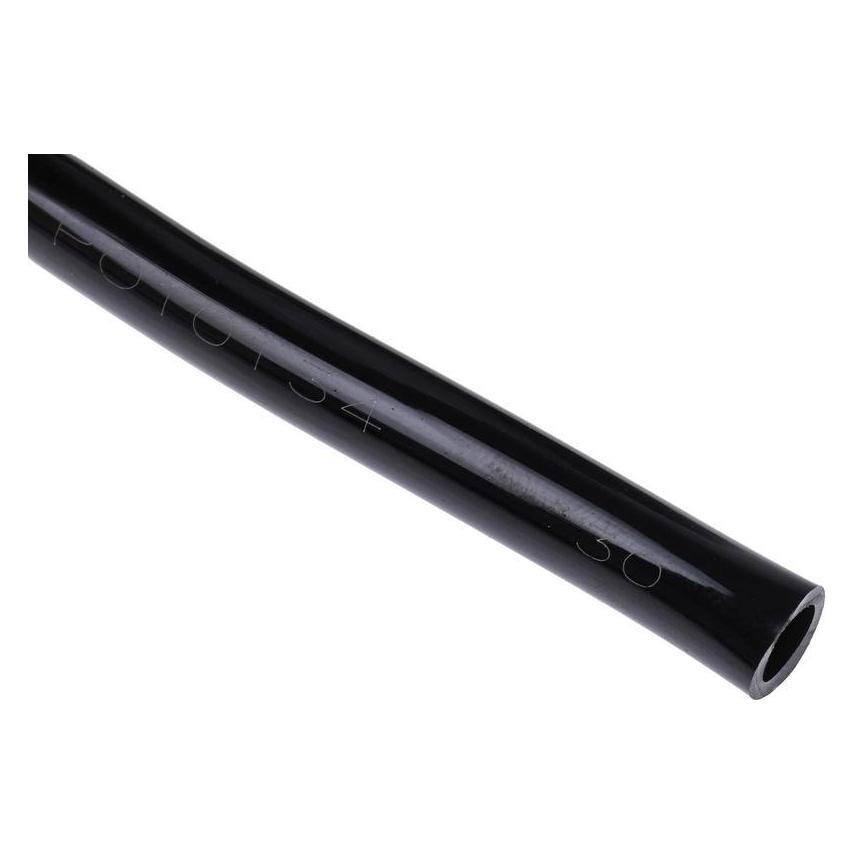 RS PRO Polyurethane Tube, Black 4mm ID, 6mm OD (9172369)