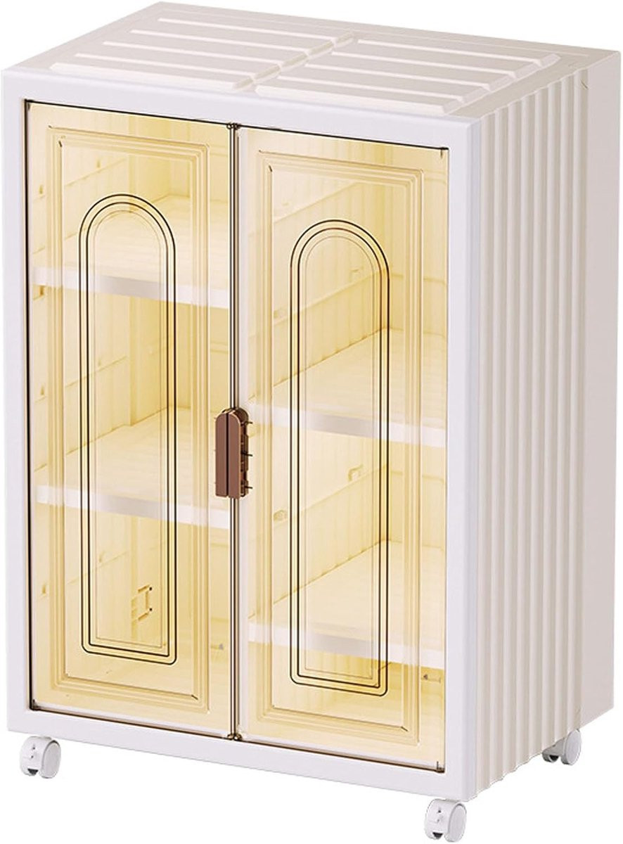 Draagbare Garderobekast - Opvouwbare Modulaire Kledingkast - Wit - Breedte: 58 cm