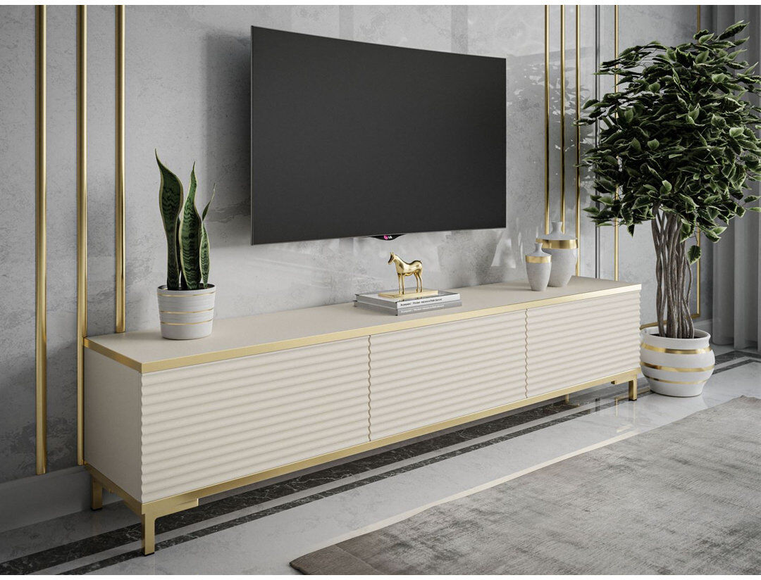 Canora Grey Ameina TV Stand for TVs up to 65" Beige 65"
