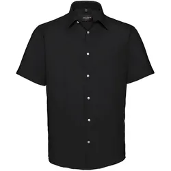 Russell Collection Tailliertes absolut bügelfreies Hemd - Kurzarm, black, M