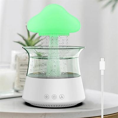 PilzLED Smart Light Wolken Regen Befeuchter Aromatherapie farbenfrohe Lichter USB-Anschluss Meditationsöl Zen-Diffusor Nachtlicht