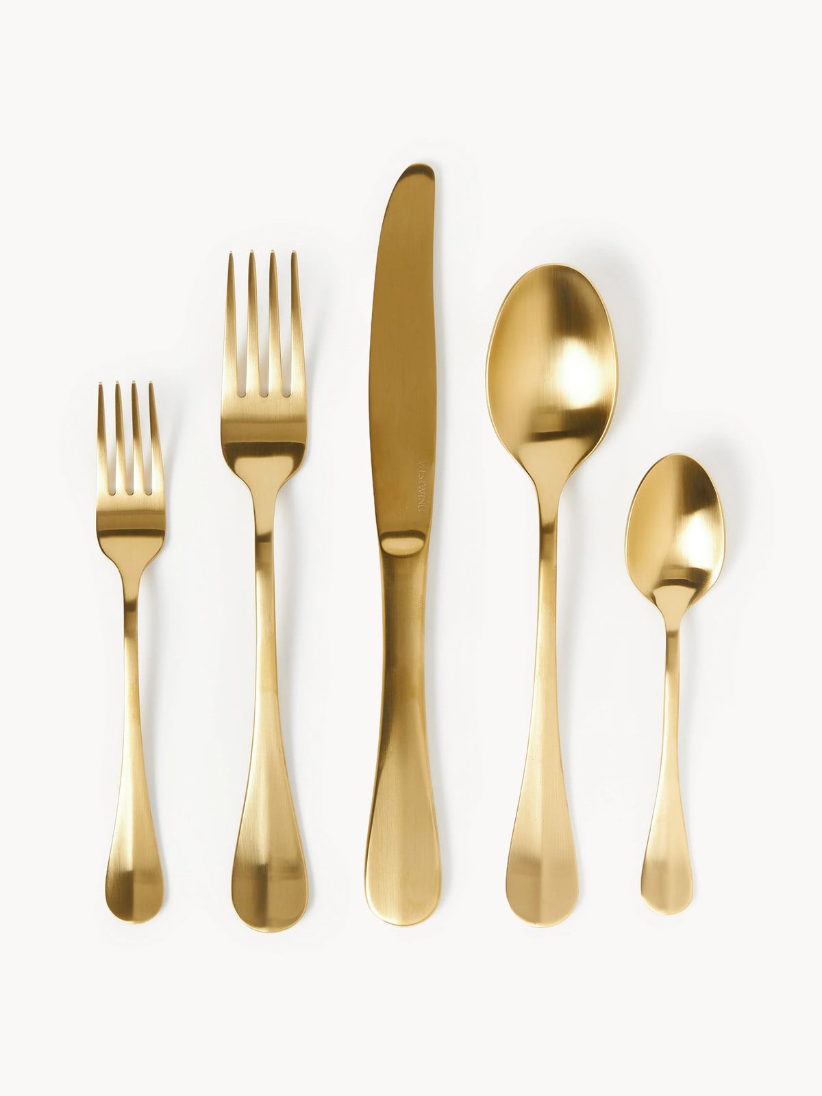 Westwing Collection Zooey mat geborstelde bestekset