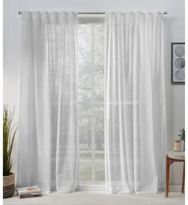 ATI Home Belgian Sheer Hidden Tab Top Curtain Panel Pair