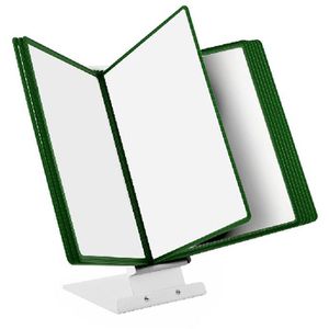 Leviatan Sichttafelsystem 227034, A4, Tischständer, grün, inkl. 10 Sichttafeln