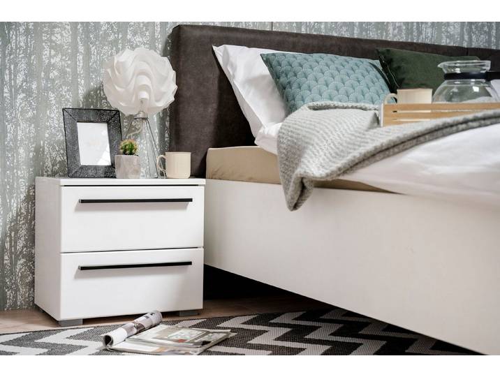Home affaire Nachtkommode Ksanti, Mit 2 Schubkästen, hochglänzende Front