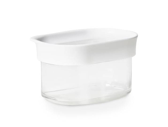 Emsa Optima Trockenvorratsdose, 0,18 L, rechteckig, 100 Prozent sicher, hygienisch, platzeffizient, Frischedichtung, transparentes Design, Schnappverschluss, N1141400
